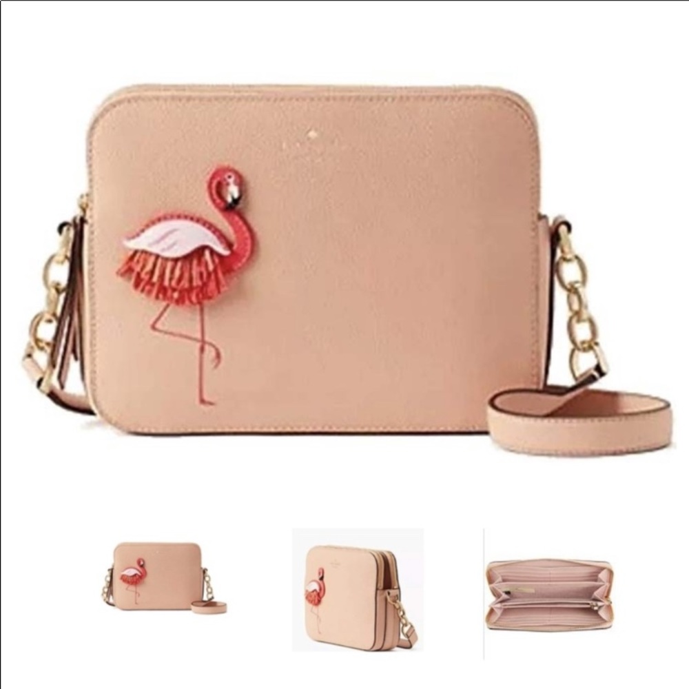NWT kate spade flamingo camera purse!